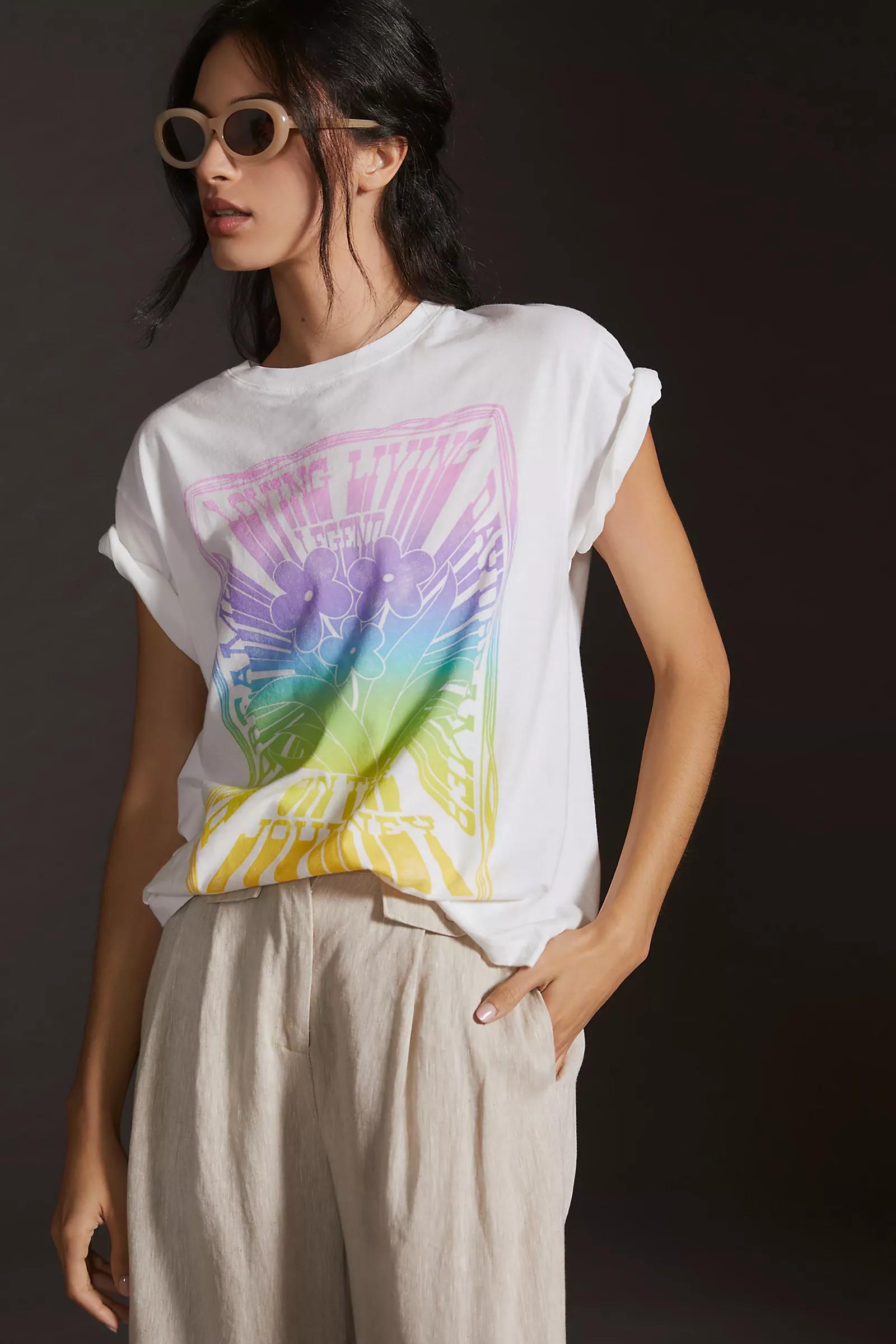 Go to the circuit Perennial Unity Womens Letluv Loving Living Legend Graphic Tee Neutral Motif | Letluv Tops  & Tees - AICelluloids
